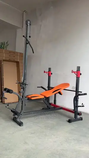 Weightlifting Bench With Lat Pole