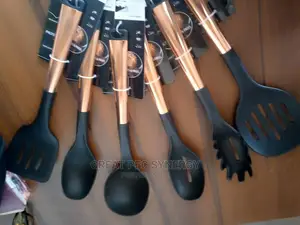 Gold Color Handle Non Stick Spoon Set