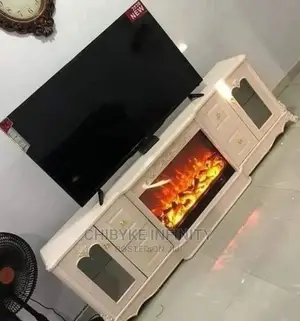 Brand New Imported Wooden Television Stand With Fireplace