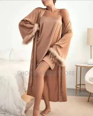 Silk Robe and Gown Nightwear Set