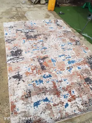 5*7fts Brown, Grey and Cream Center Rug