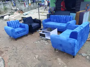 Modern 7 Seater Living Room Fabric Made Sofa Chair.