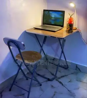 Folding Wooden Chair and Table