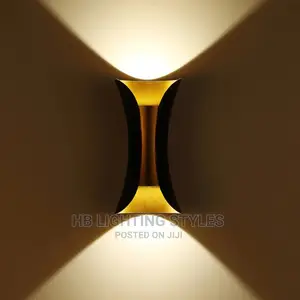 Black Golden Led Wall Light Up Down