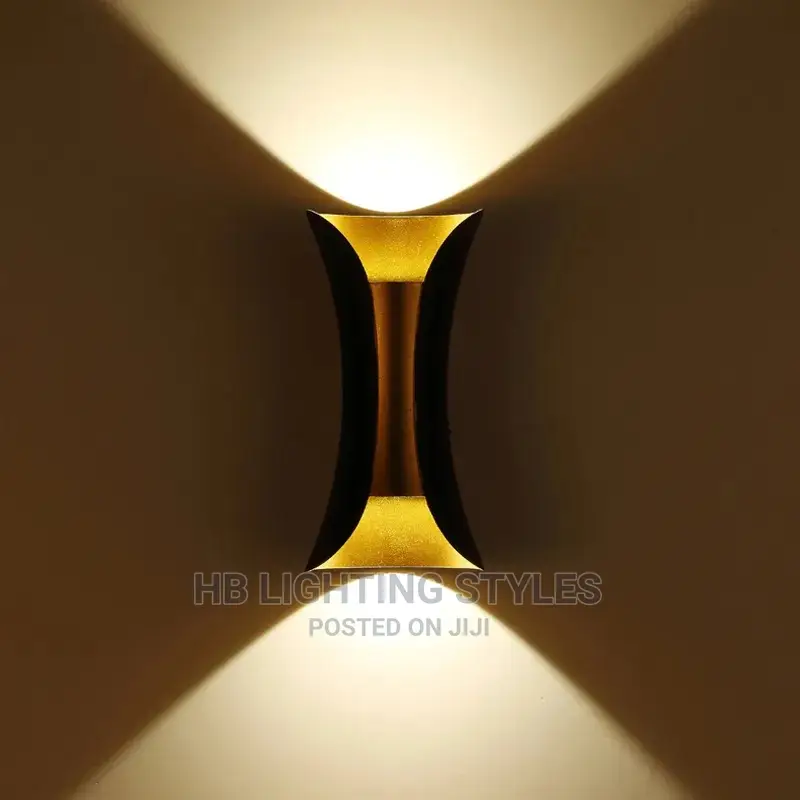 Black Golden Led Wall Light Up Down