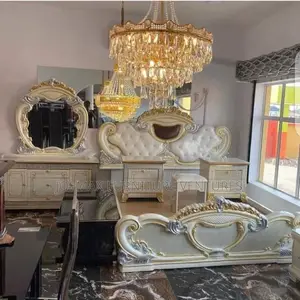 Royal Foreign Bed Set With Dressing Mirror and Two Drawers.