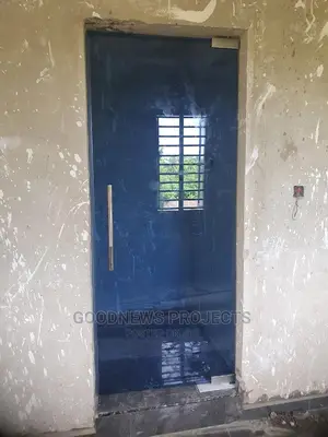 Frameless Blue Swing Glass Door
