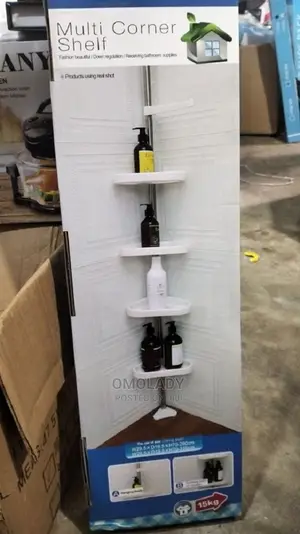 Telescopic 4 Tier Adjustable Shower Corner Bathroom Shelf