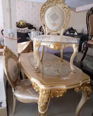 Standard Royal 6 Seters Dining Table Fabric Chairs.