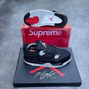 Original Nike Air Jordan 4 Retro Black Sneakers