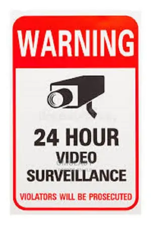 Cctv Sticker Camera System Warning Sign Wall Sticker