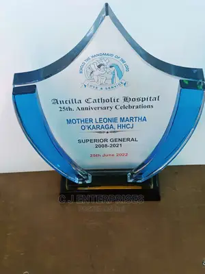 Glass Award Plaque S55