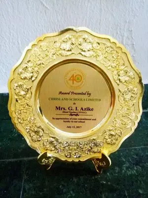 Golden Award Plaque H78