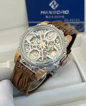 Original Hanboro Mechanic Engine Wristwatch For Men's