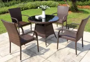 4 Seater Ourdoor Rattan Patio Set Wicker Garden