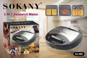 Sokany 3-1 Sandwich, Waffle and Grill Toaster