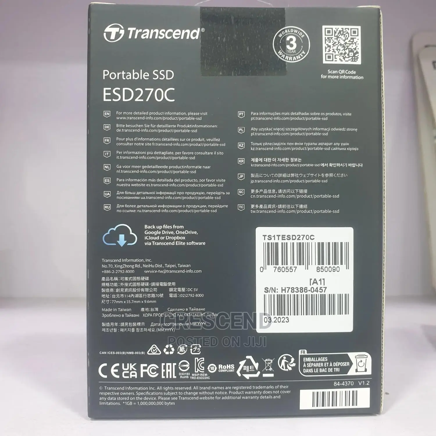 1TB Transcend External SSD