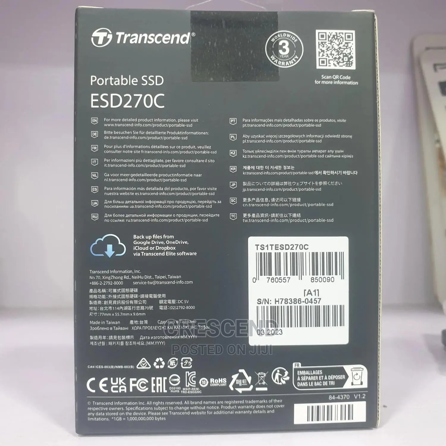 1TB Transcend External SSD