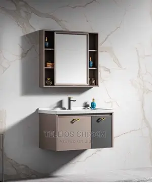 Cabinets and Basin Brown