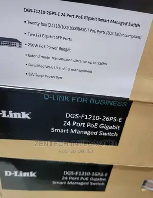 D-Link DGS-F1210-26ps-E 24port Poe Gigabit Smart Managed