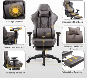Dowinx Gaming Chair Office Desk Chair With Massage Lumbar