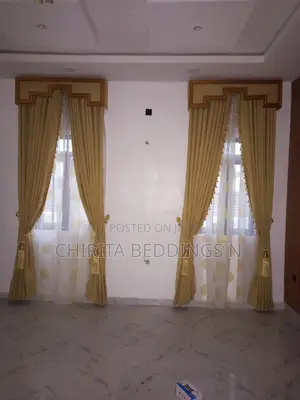 Board, Trim-Laced Curtains and Fancy Inner