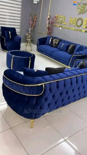 Quality 7 Seater Living Room Fabric Made Royal Sofa Chair.