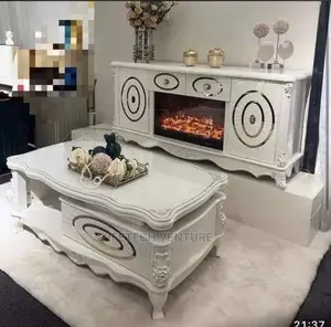 TV Stand Fireplace With Center Table