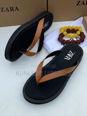 Original Zara Men Leather Slippers