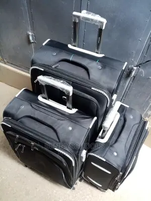 Set of 3 Black Goodpartner Traveling Luggage Boxes