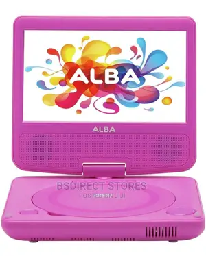 ALBA 7" PINK Portable DVD Player With Swivel Screen