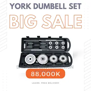 York 50kg Dumbell and Barbell Set