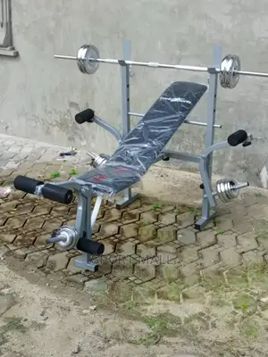 Weight Bench With 50kg Weight and Rod
