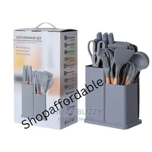 19sets of Silicone Kitchenware With Knife Sets