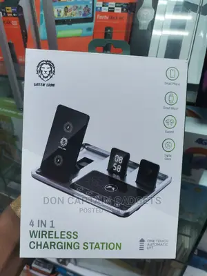 Wireless Charging Station 4in1 Green Lion