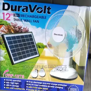 Dura Volt 12"Rechargeable Table/Wall Fan