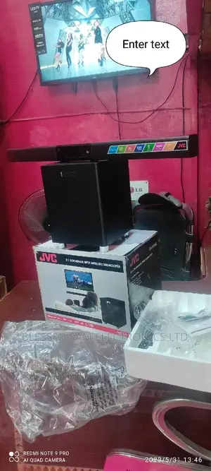 JVC Music Sound Bar 2400watts>Wireless>Bluetooth>USB>FM 2yrs