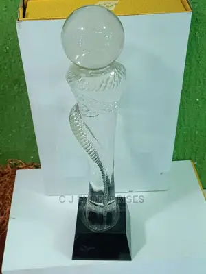 Glass Trophy Award Plaque I89