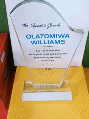 Glass Award Plaque C61