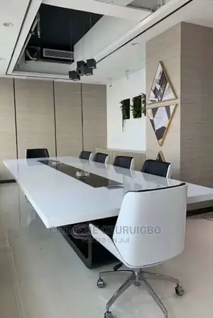 3 Meters White Executive Conference Table