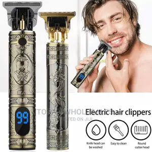 Vintage T9 LCD Display Rechargeable Hair Trimmer - Clipper