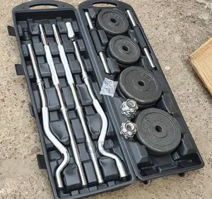50kg Barbell Set With Curling Bars