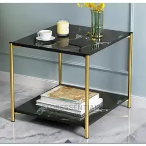 Squared Shape Console Marble Side Stool for Living Room