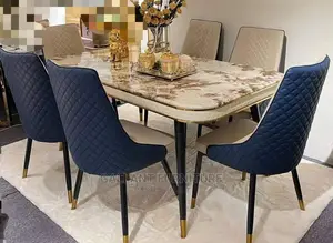 Quality Luxury Marble Dining Table Set by 6 States