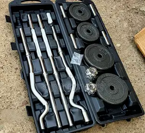 New 55kg Dumbbell Barbell EZ Bar Weight Plates for Gym Use.