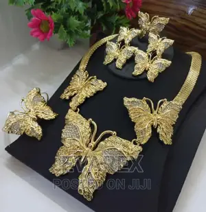 Brazilian Gold Butterfly Design 4 Set Jewelry