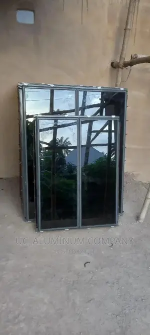 Gray Flameless Window With Burglary and Net