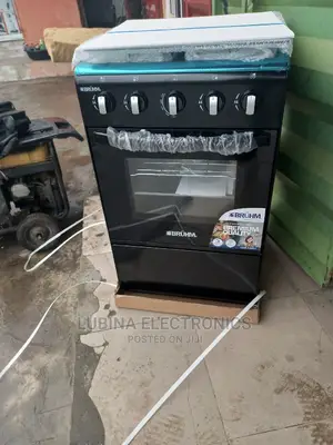 Brand New Bruhm(50-50)All Gas Standing Cooker(Black Colour)