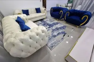 Luxury 7 Seater Living Room Fabric Made Sofa Chair.