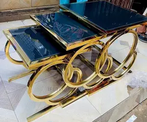 Designed Frame Center Table With Sides